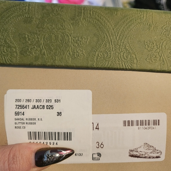 Gucci Pink Glitter Slides Sandals Sz 36 - Picture 4 of 5
